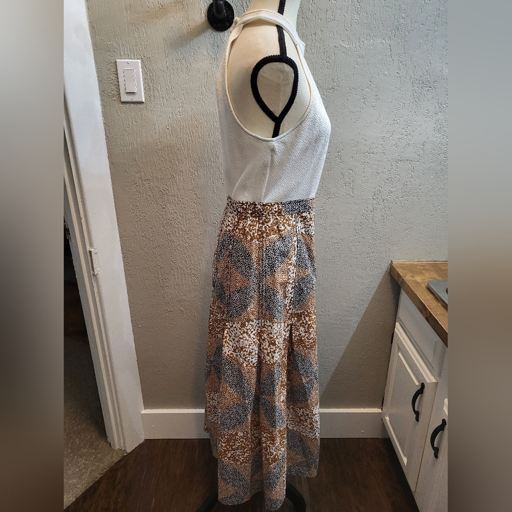 Anthropologie Sleeveless Mock Neck Twofer Halter Midi Dress - Picture 7 of 16